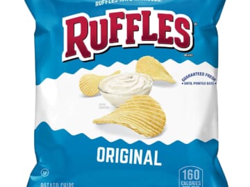 Ruffles 40-Pack Original Potato Chips as low as $12.90 Shipped Free (Reg. $24) – 32¢/1-oz Bag – Great For Lunches
