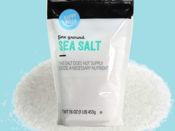 Amazon Brand 16oz Happy Belly Sea Salt as low as $1.90 Shipped Free (Reg. $8.39)