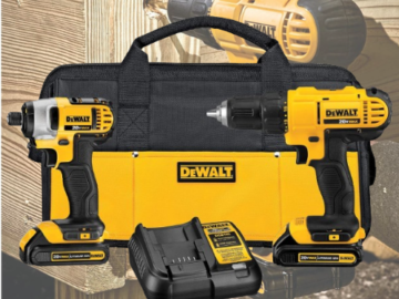 DEWALT 20V MAX Cordless Drill and Impact Driver Combo Kit with 2 Batteries and Charger $137.95 Shipped Free (Reg. $239)