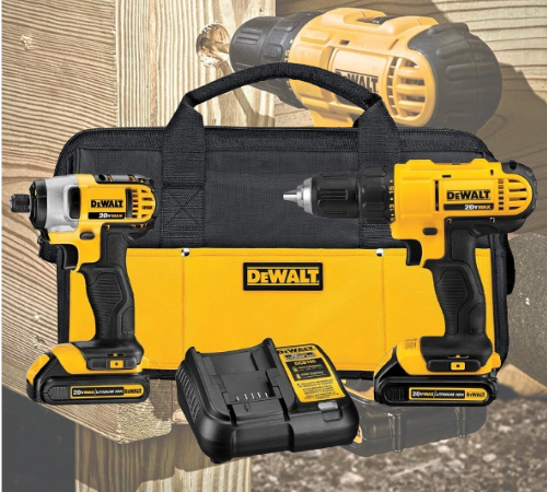 DEWALT 20V MAX Cordless Drill and Impact Driver Combo Kit with 2 Batteries and Charger $137.95 Shipped Free (Reg. $239)