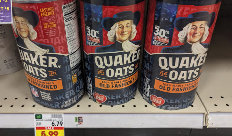 Get The Big Canisters Of Quaker Oats As Low As $4.99 At Kroger