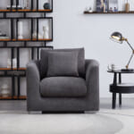 25Home Gray Feathers Armchair for $544 + free shipping