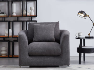 25Home Gray Feathers Armchair for $544 + free shipping