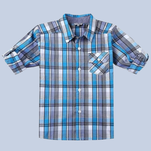 Boy’s Cotton Plaid Roll Up Button Down Sports Shirts $10.29 (Reg. $20.59)