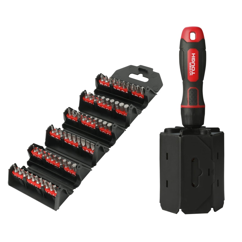 Hyper Tough 63-Piece Roll-Up Ratcheting Screwdriver Set for $10 + free shipping w/ $35