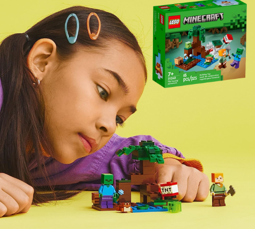 LEGO Minecraft 65-Piece The Swamp Adventure Building Construction Set $8.29 (Reg. $10)