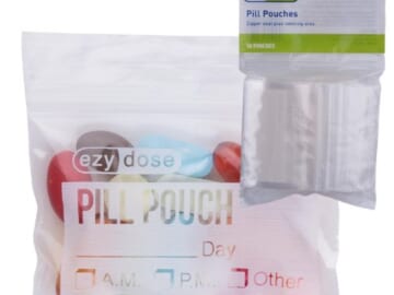 Ezy Dose Pill and Vitamin Storage Pouches, 50-Count $1.49 (Reg. $5) – 3¢/Pouch