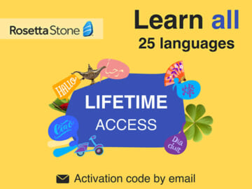 Rosetta Stone Lifetime Unlimited Languages Subscription for $160
