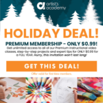 Artist’s Academy Holiday Deal! Premium full year membership for only $0.99 (Reg. $92)