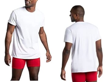 Fruit of the Loom Men’s Lightweight Active Cotton Blend Undershirts, 8-Pack (White, Small) $6.71 (Reg. $12.67) – $0.84 Each – FAB Ratings!