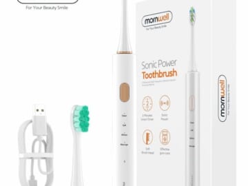 Mornwell Electric Sonic Toothbrush with 2 Brush Heads for just $12.99 shipped!