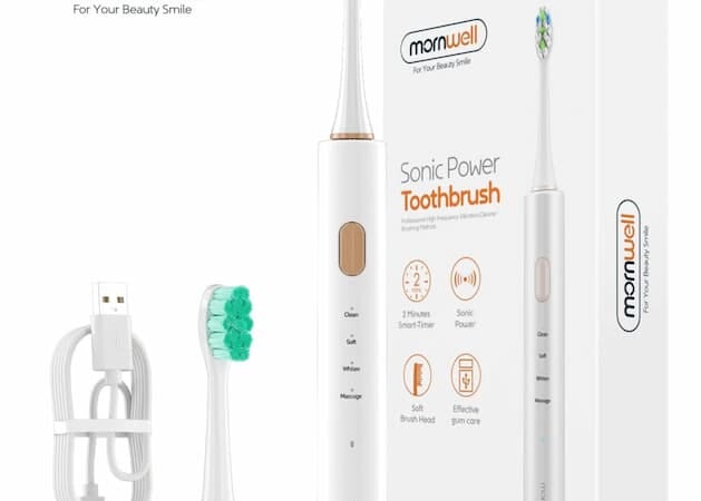Mornwell Electric Sonic Toothbrush with 2 Brush Heads for just $12.99 shipped!