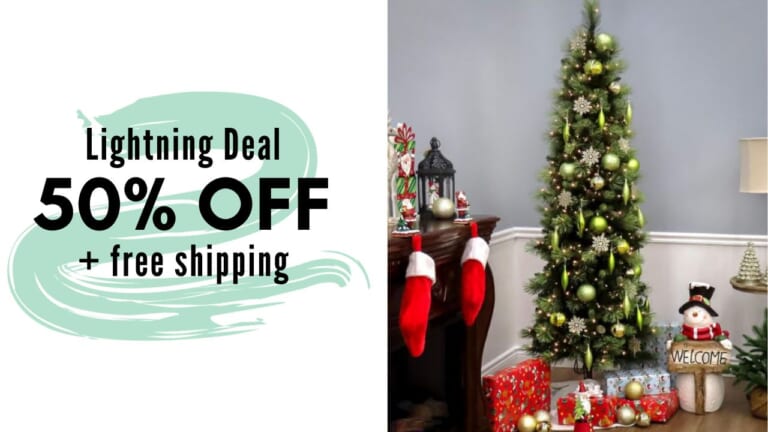 Amazon Lightning Deal | Pre-lit Pine Slim $117.90 (Reg. $250)