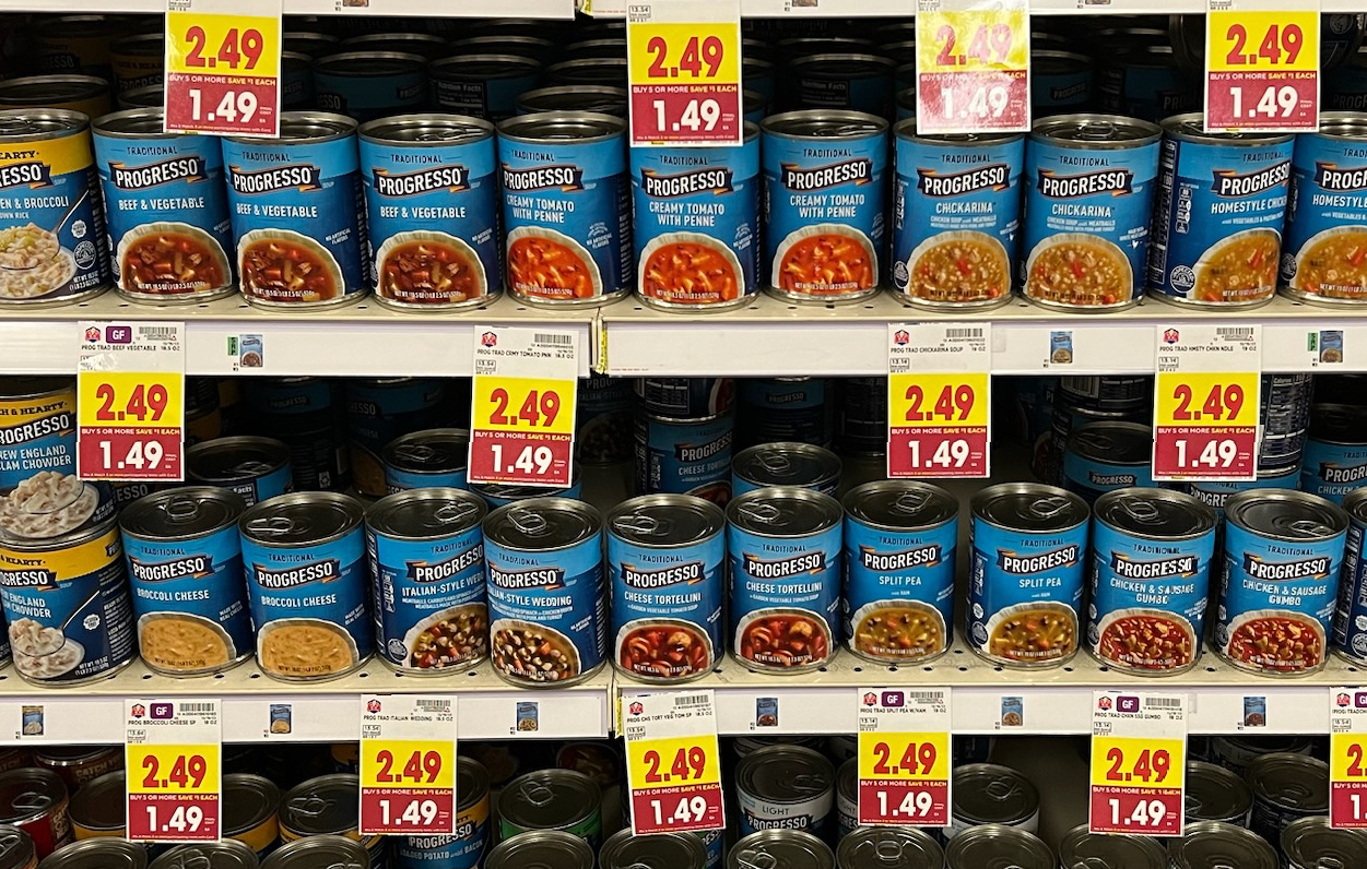 Progresso Soup As Low As $1.24 Per Can At Kroger