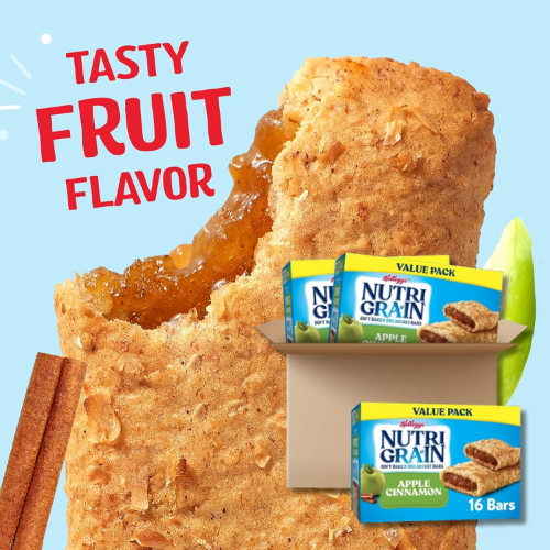 Nutri-Grain 48-Count Soft Baked Apple Cinnamon Breakfast Bars as low as $11.66 After Coupon (Reg. $30.38) + Free Shipping – $3.89/16-Count Box or 24¢/Bar