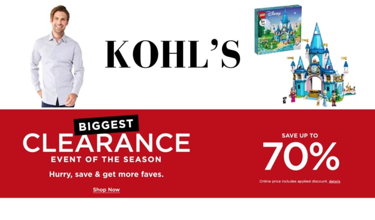 Kohl’s Biggest Clearance Sale | 70% Off!