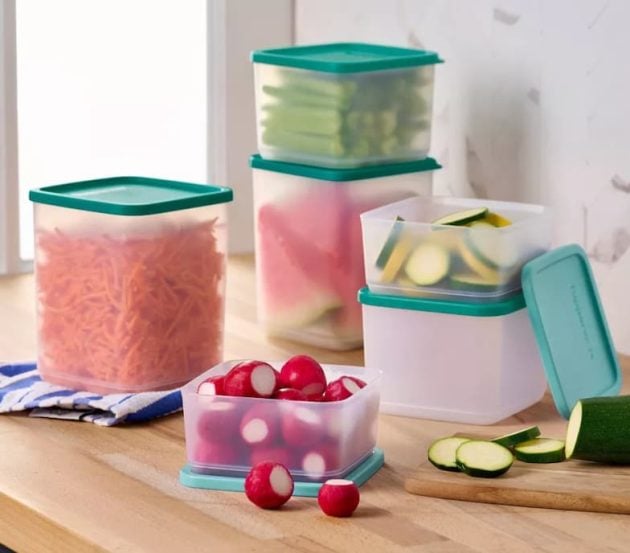 Tupperware 12-Piece Square Stacking Food Containers Set for just $19.99! (Reg. $40)