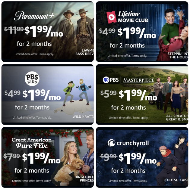 *HOT* Prime Video Channels: $1.99 Per Month!