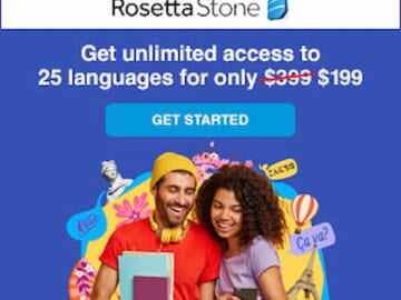 *HOT* 50% Off Rosetta Stone Lifetime Subscription! (Includes all 25 languages)