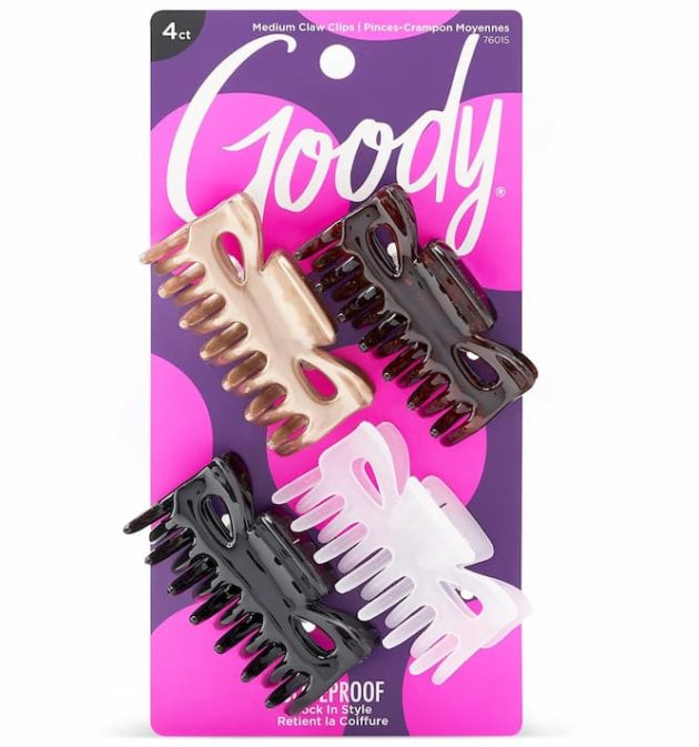 Goody Medium Hair Claw Clips, 4-pack for just $2.84 shipped!