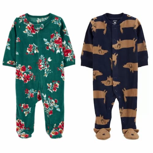 Carter’s Fleece Sleep & Play Pajamas as low as $4.49, plus more!