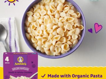 Annie’s 4-Pack White Cheddar Shells Mac & Cheese Dinner as low as $3.28 After Coupon (Reg. $11.62) – $0.82/6 Oz Box