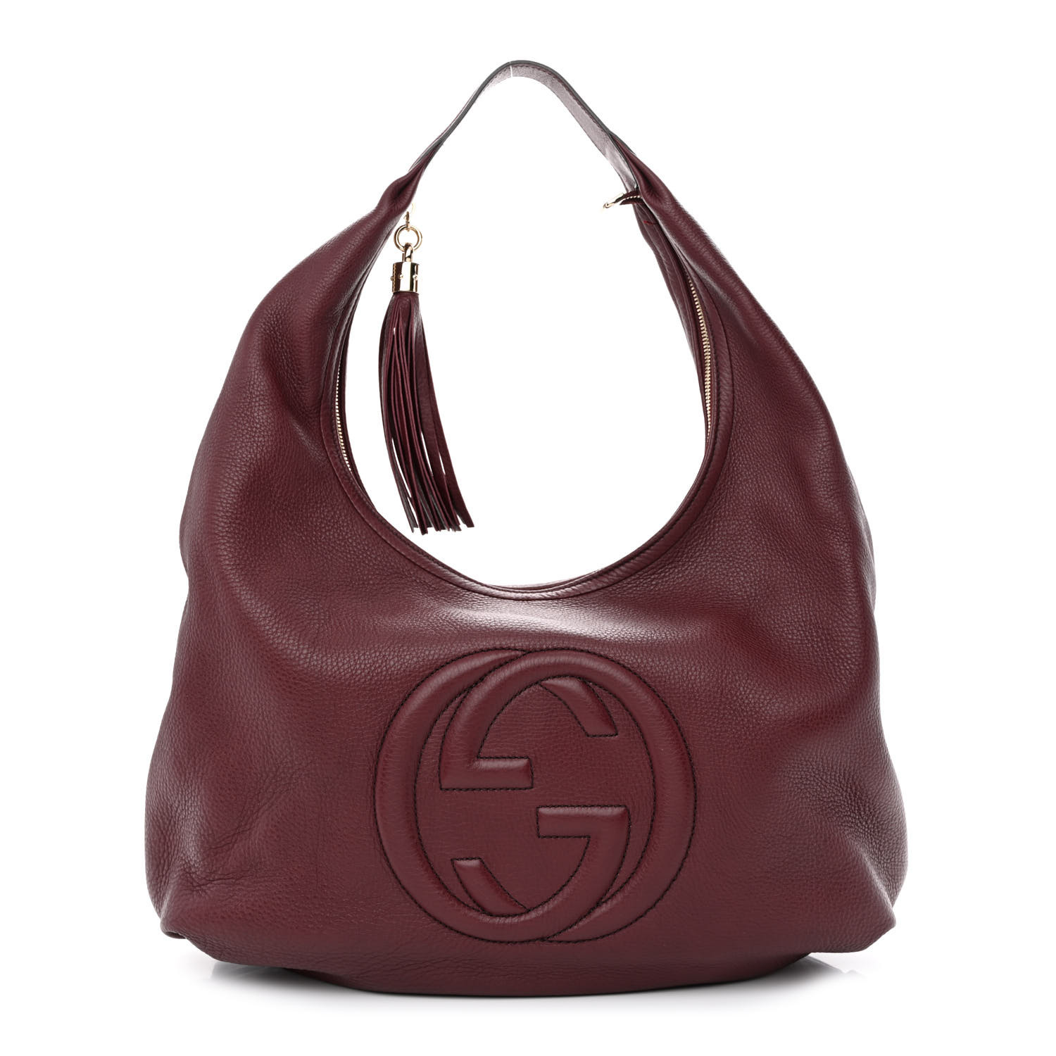 image of a GUCCI Cellarius Calfskin Large Soho Hobo in the color Scarlatto by FASHIONPHILE