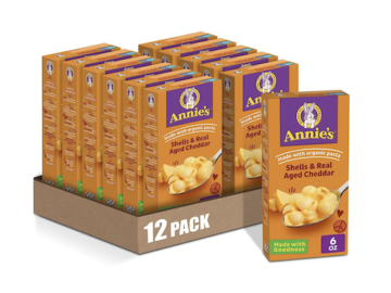 Annie’s Real Aged Cheddar Shells Macaroni & Cheese Dinner 12 Pack