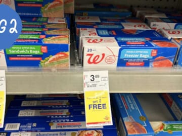 Walgreens Storage, Freezer, & Sandwich Bags B1G2 FREE!
