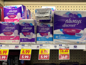 Always Discreet Pads & Liners As Low As $1.99 At Kroger