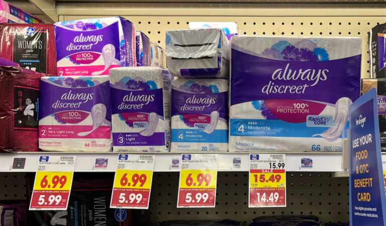 Always Discreet Pads & Liners As Low As $1.99 At Kroger