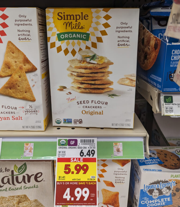 Get The Boxes Of Simple Mills Crackers For As Low As $3.99 At Kroger (Regular Price $6.49)