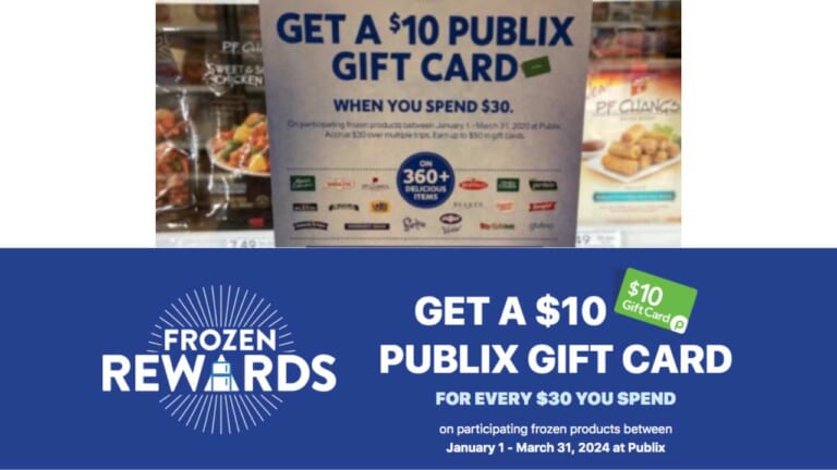Publix Frozen Rewards: Get a $10 Gift Card with $30 Purchase