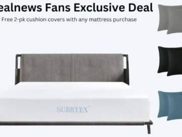 Subrtext Memory Foam Mattress Sale: Up to 60% off + 2 free cushion covers + free shipping