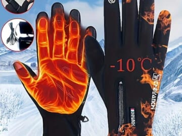 Unisex USB Electric Heated Gloves for $9 + $7 shipping