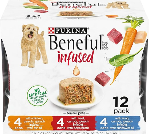Purina Beneful Infused Pate Wet Dog Food 24-Count Variety Pack, 3 oz. Cans $10.35 (Reg. $20.64) – 43¢/Can – Pate With Real Lamb, Chicken or Beef