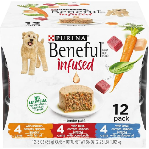 Purina Beneful Infused Pate Wet Dog Food 24-Count Variety Pack, 3 oz. Cans $10.35 (Reg. $20.64) – 43¢/Can – Pate With Real Lamb, Chicken or Beef