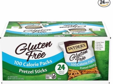 Gluten Free Snack Deals: Snyder’s of Hanover Gluten Free Pretzel Sticks, 24 count only $17.19, plus more!