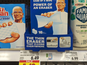 Mr. Clean Magic Erasers As Low As $2.49 At Kroger (Regular Price $6.49)