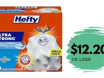 Amazon | Hefty Ultra Strong 80-Count Kitchen Trash Bags $12.20 Shipped