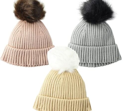 Amazon Essentials Women’s Ribbed Pom Beanie $5.30 (Reg. $17)