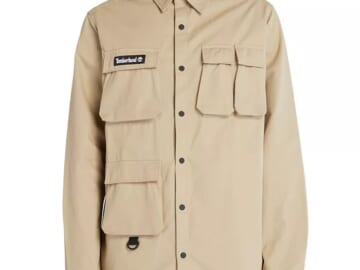 Timberland Men's Button-Front Four-Pocket Utility Overshirt for $24 + free shipping w/ $25