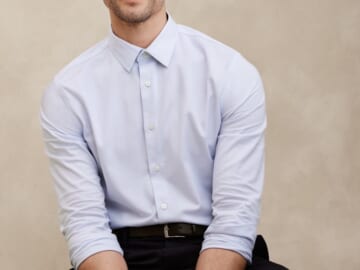 Banana Republic Factory Men's Slim Untucked Dress Shirt for $14 in cart + free shipping w/ $50