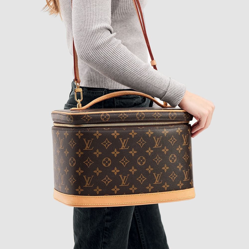 wearing the louis vuitton monogram nice as a shoulder bag by FASHIONPHILE