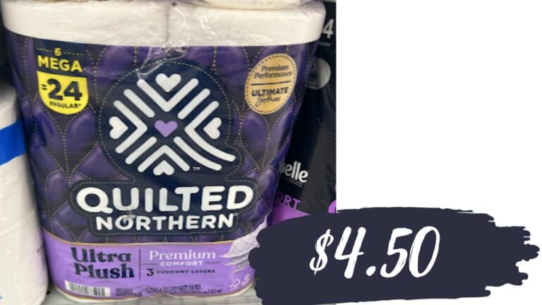 $4.50 Quilted Northern Bath Tissue at Publix & Kroger