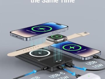 2-in-1 Magnetic Wireless Charger & Power Bank, 10000mAh $19.99 After Code (Reg. $39.99) + Free Shipping – 2 Colors