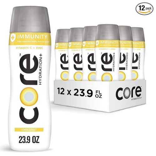 CORE Hydration+ Immunity, Lemon Extract Nutrient Enhanced Water, 12-Pack as low as $10.20 Shipped Free (Reg. $26.28) – 85¢/Bottle – with Vitamin C and Zinc