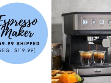 Best Buy | Stainless Espresso Maker $60 (Reg. $120)