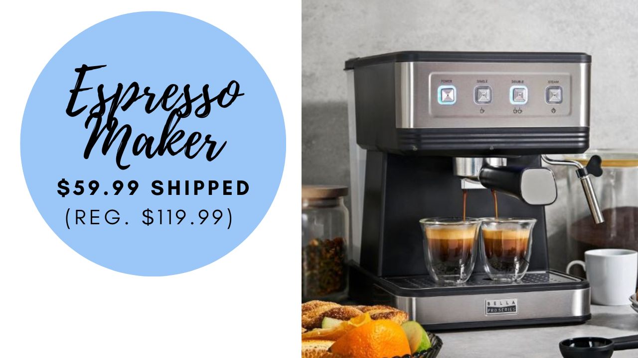 Best Buy | Stainless Espresso Maker $60 (Reg. $120)