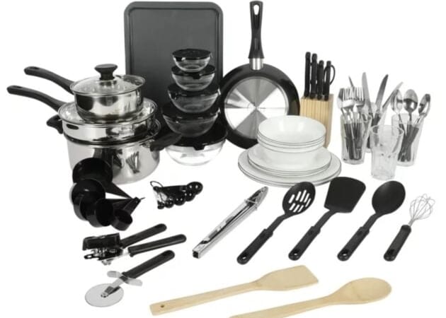 Gibson Home 71-Piece Stainless Steel Silver Cookware Combo Set only $69 shipped!